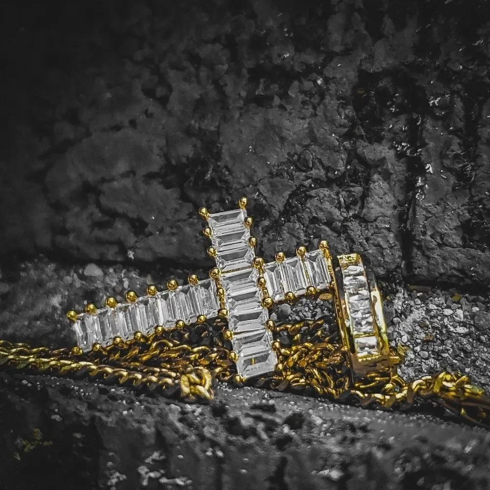 Baguette Cross Necklace